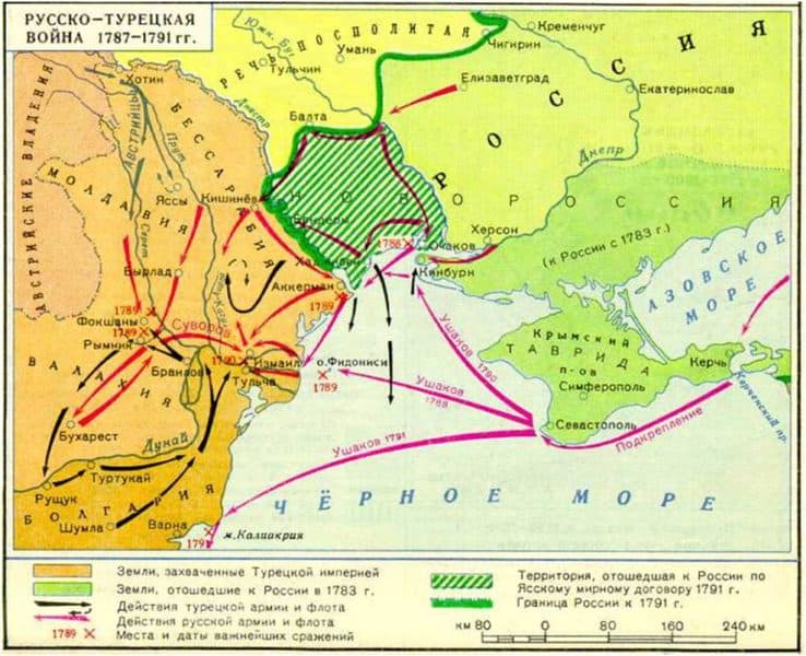 Рис. 4. Карта военных действий